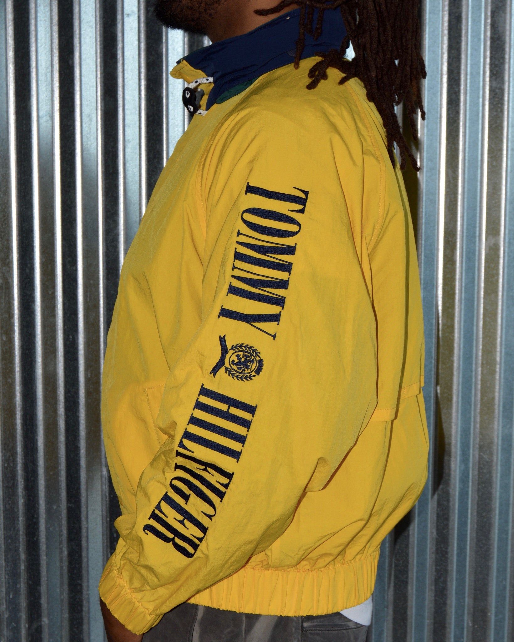 Vintage Yellow Tommy Hilfiger Hooded Windbreaker Jacket sz – PeoplesVintage