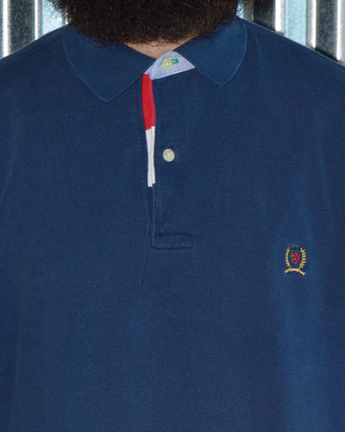 Vintage Classic Navy Blue Tommy Hilfiger Sailing Gear Polo Shirt sz L