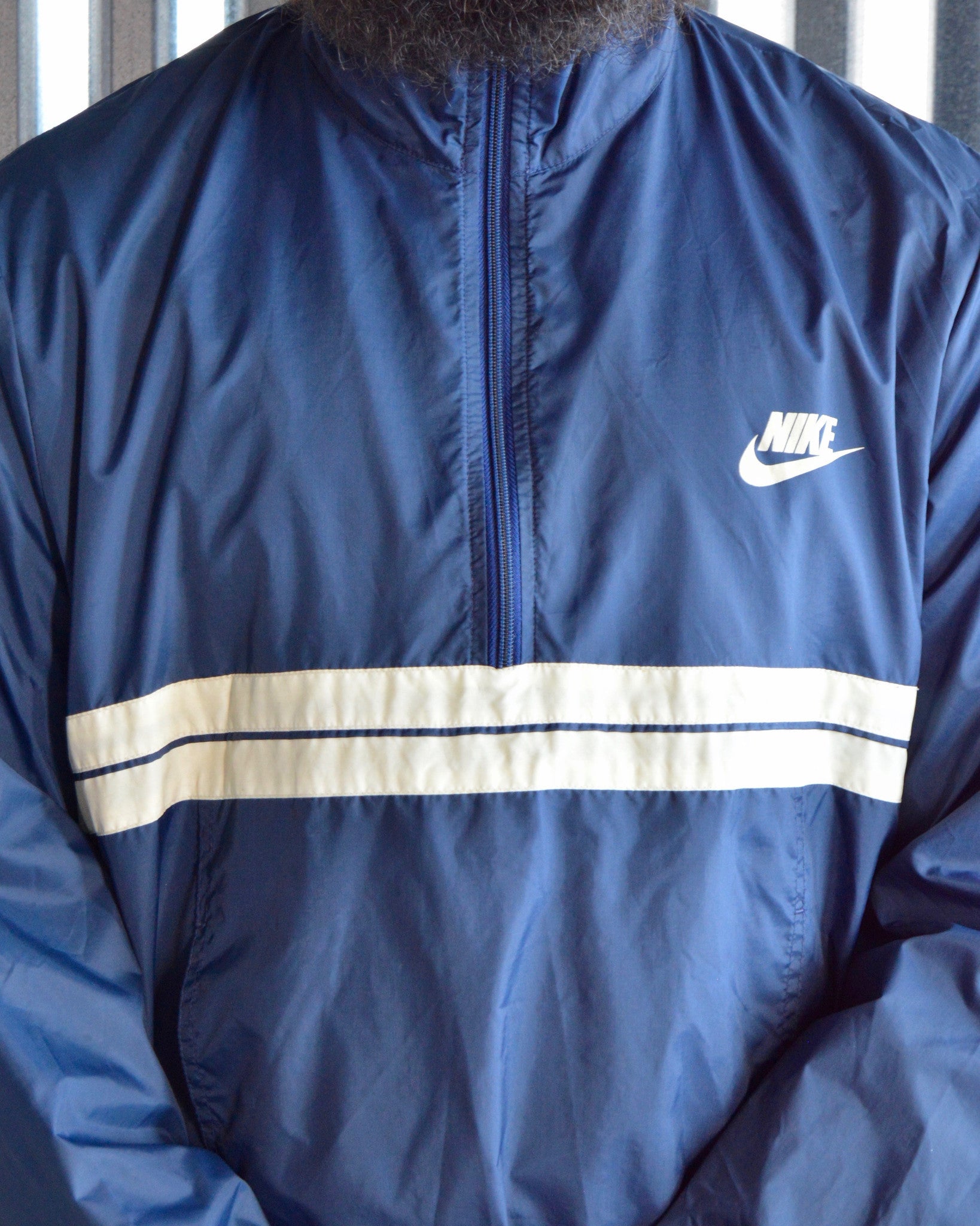 Vintage nike top windbreaker blue